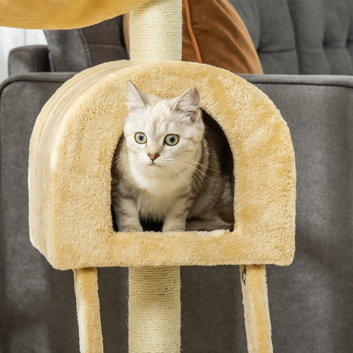 Cat Tree with Hammock and House