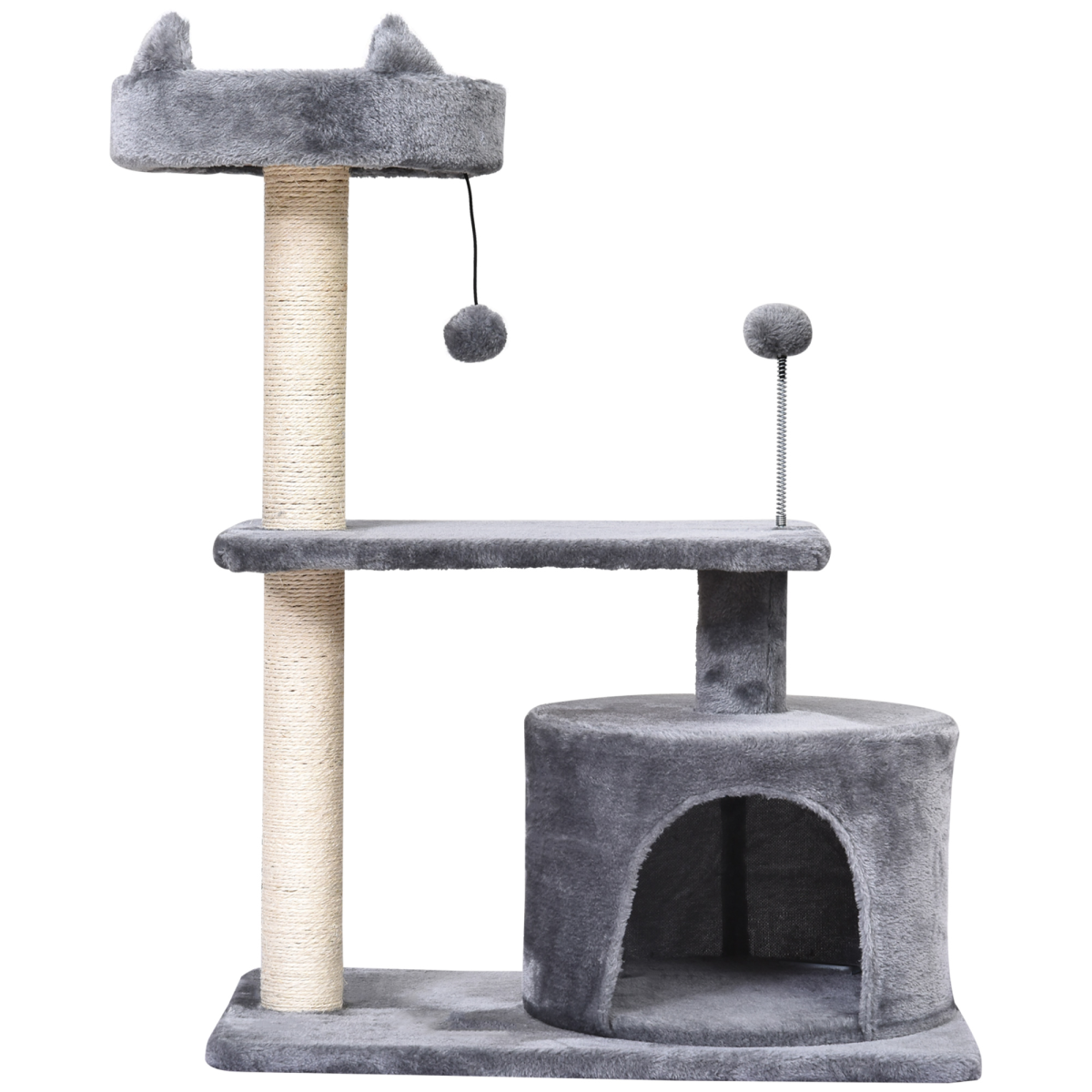 81cm Deluxe Cat Tree with Hideaway Hut
