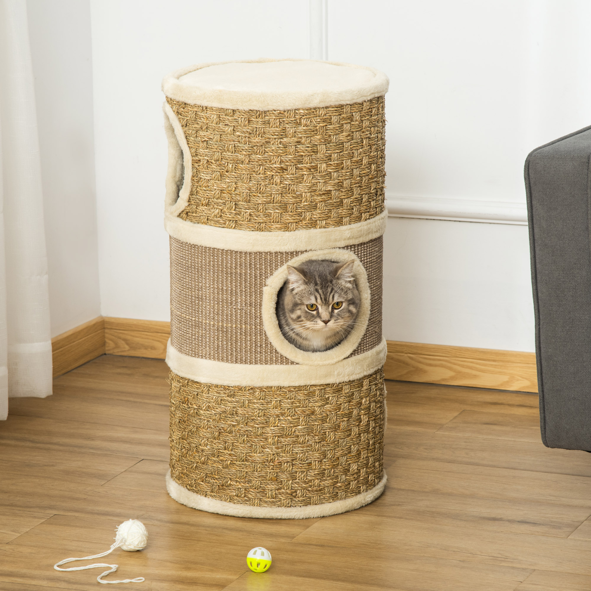 Cat Scratching Barrel Tree