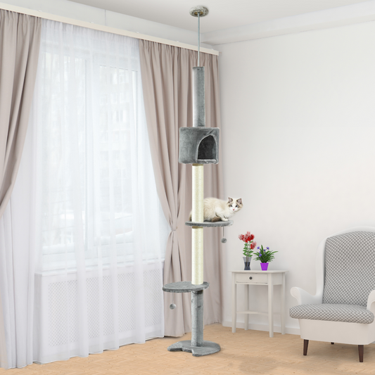 Multi-Level Cat Tree - Light Grey