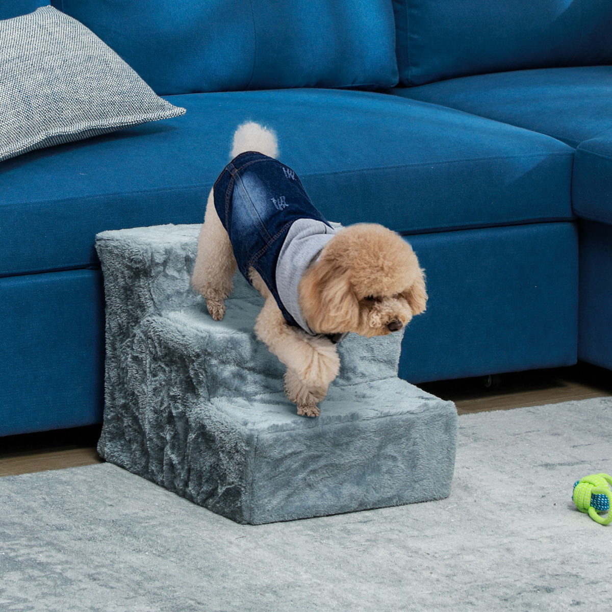 3-Step Portable Dog Stairs - Small Pets