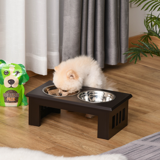 Elevated Dog Feeder, Medium - Brown