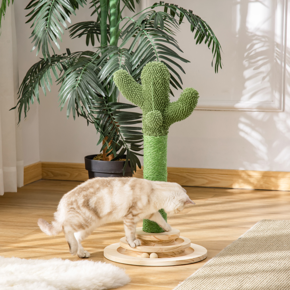 Cactus-Shaped Cat Scratching Post