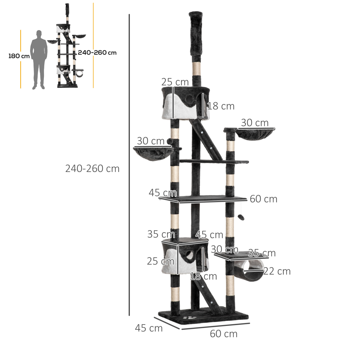 Large Ceiling-High Cat Tree