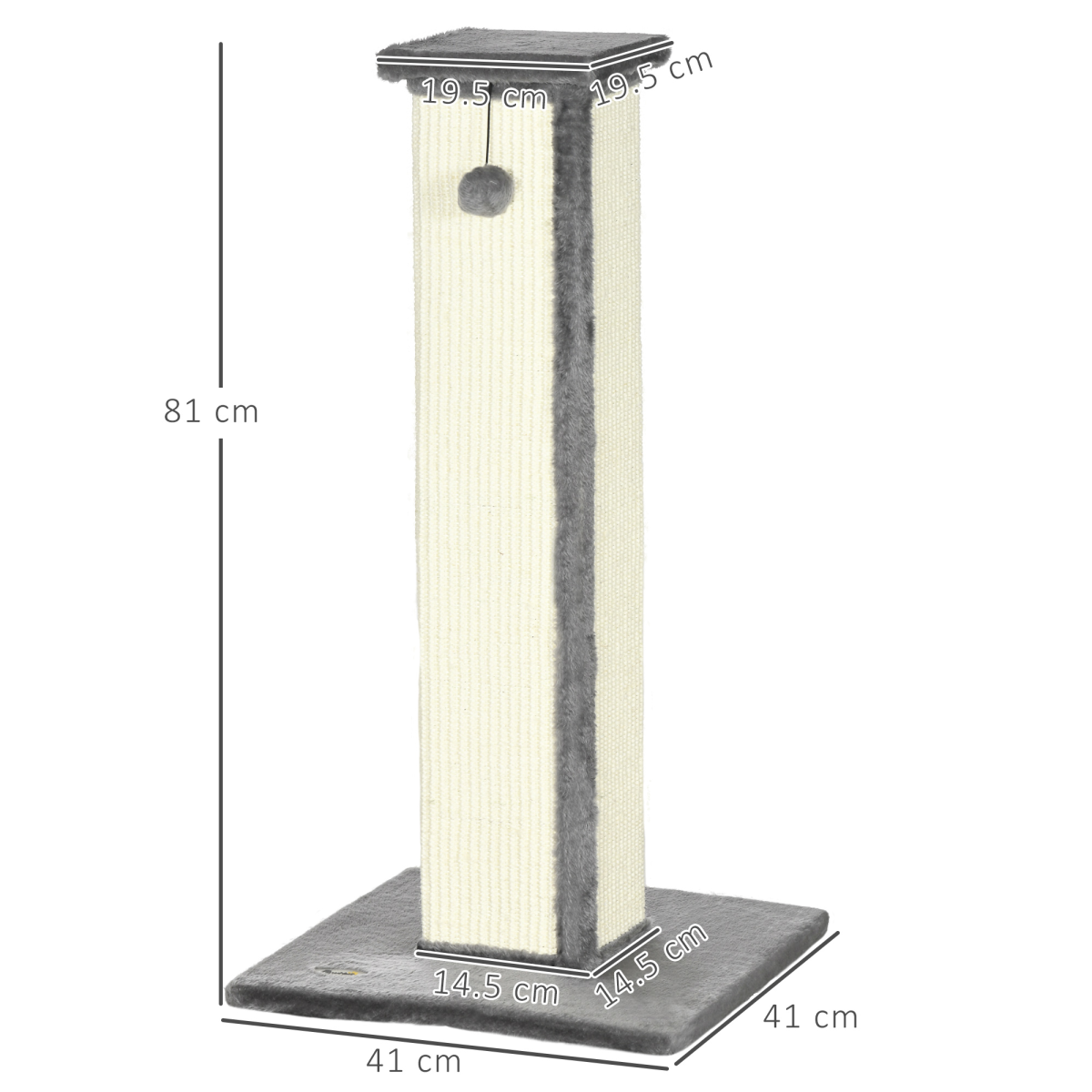 81cm Cat Scratching Post - Grey