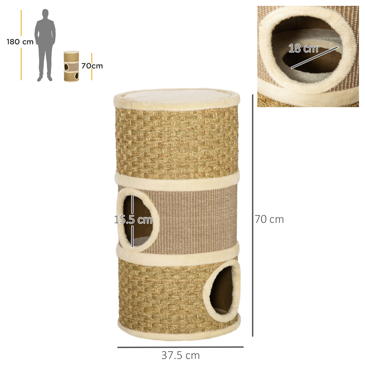 Cat Scratching Barrel Tree