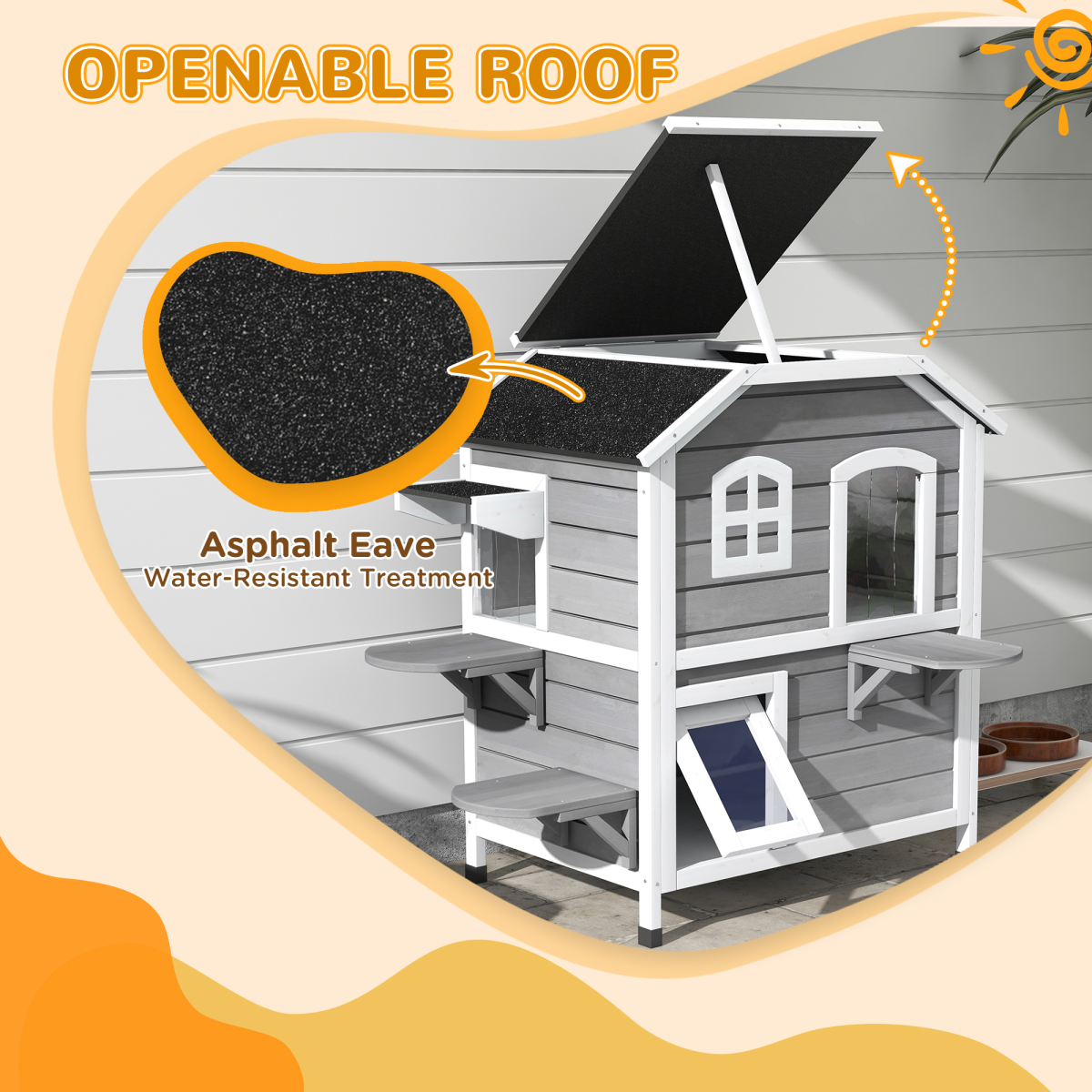 Outdoor/Indoor Cat Condo - Grey