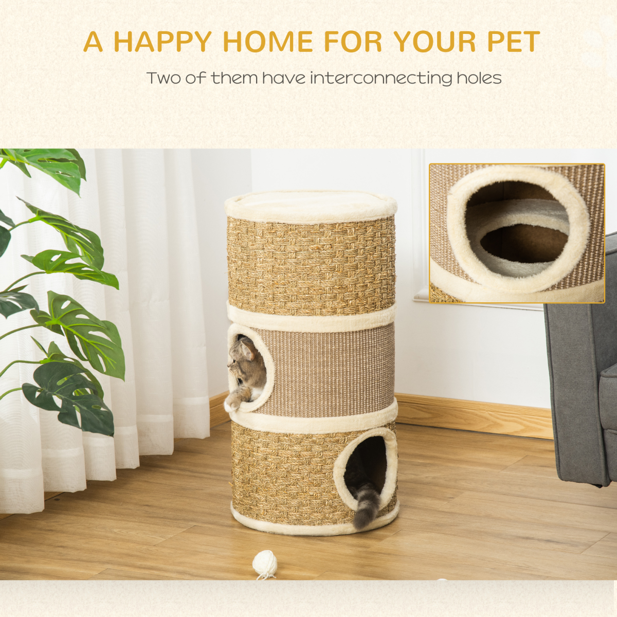Cat Scratching Barrel Tree