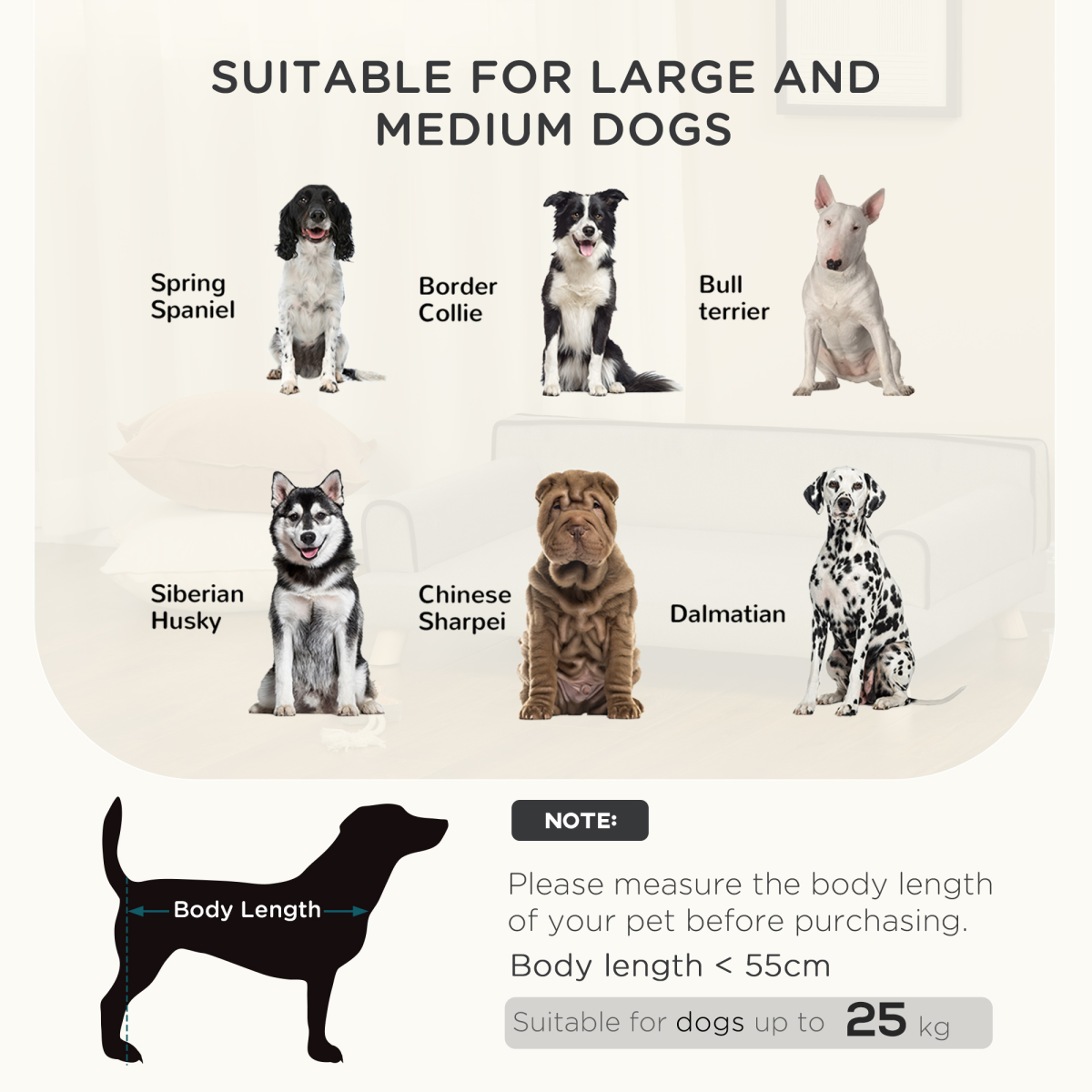 Water-Resistant Dog Sofa - Grey