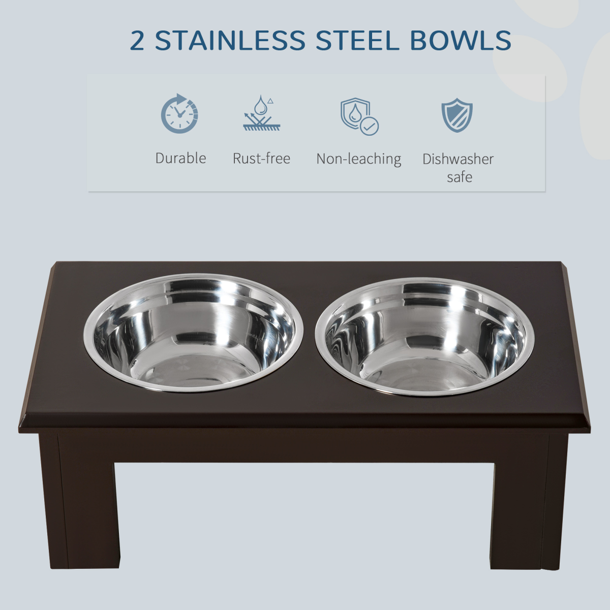 Elevated Dog Feeder, Medium - Brown
