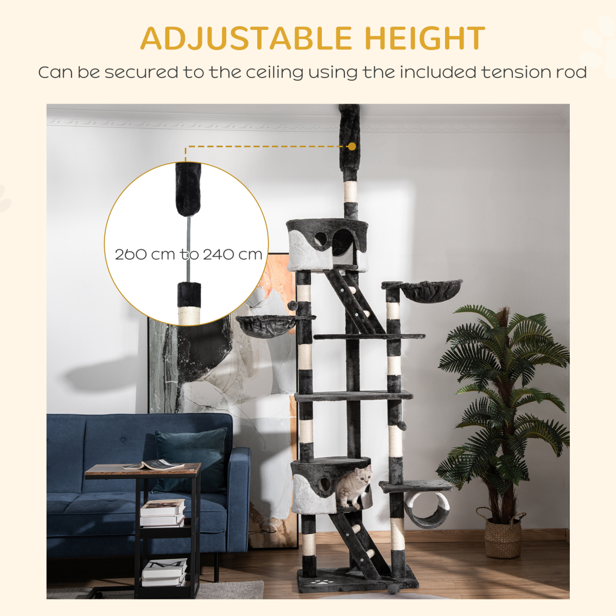 Large Ceiling-High Cat Tree