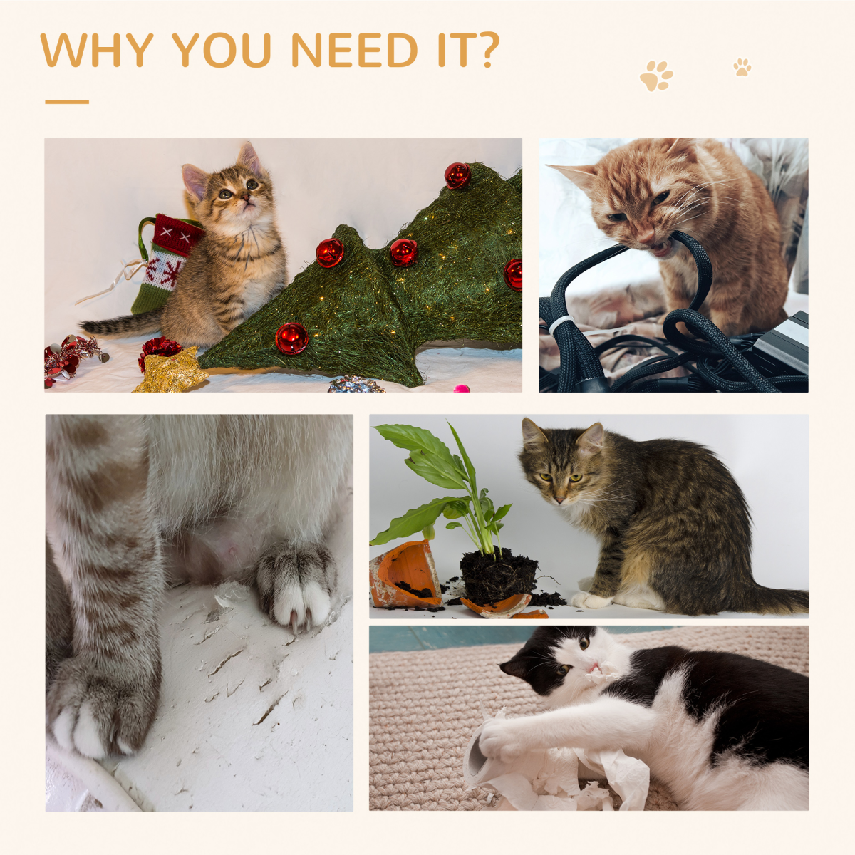 Cat Scratching Bed with Catnip - Brown