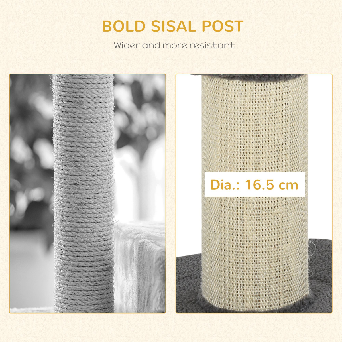91cm Cat Tree with Cashmere Perch