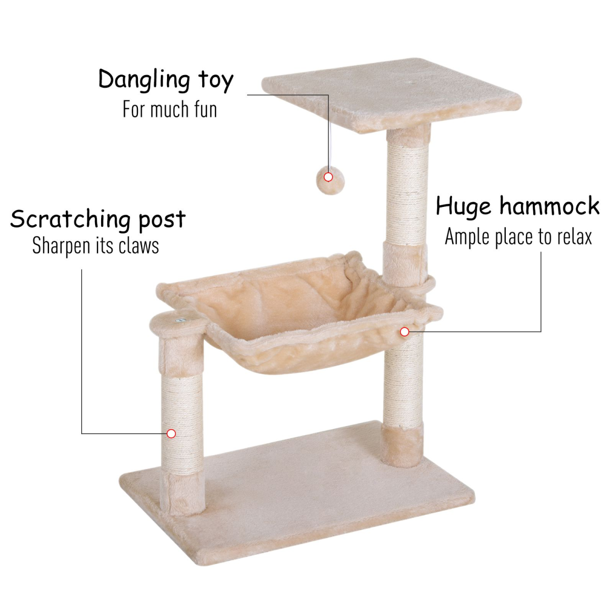 Two-Tier Cat Tree with Hammock