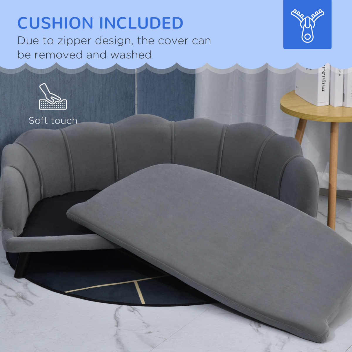 Dog Sofa Bed - Grey