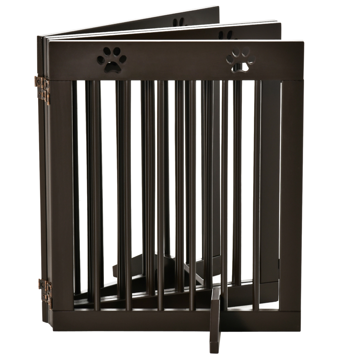 Foldable Wooden Pet Gate, 4-Panel