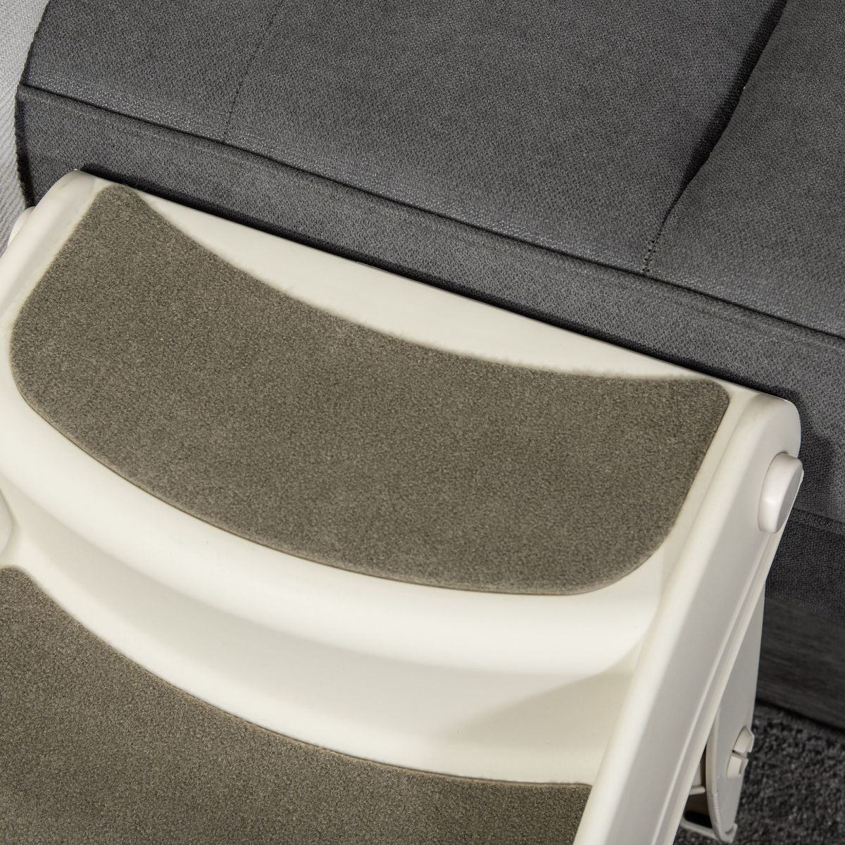 3-Step Non-Slip Pet Stairs - Cream