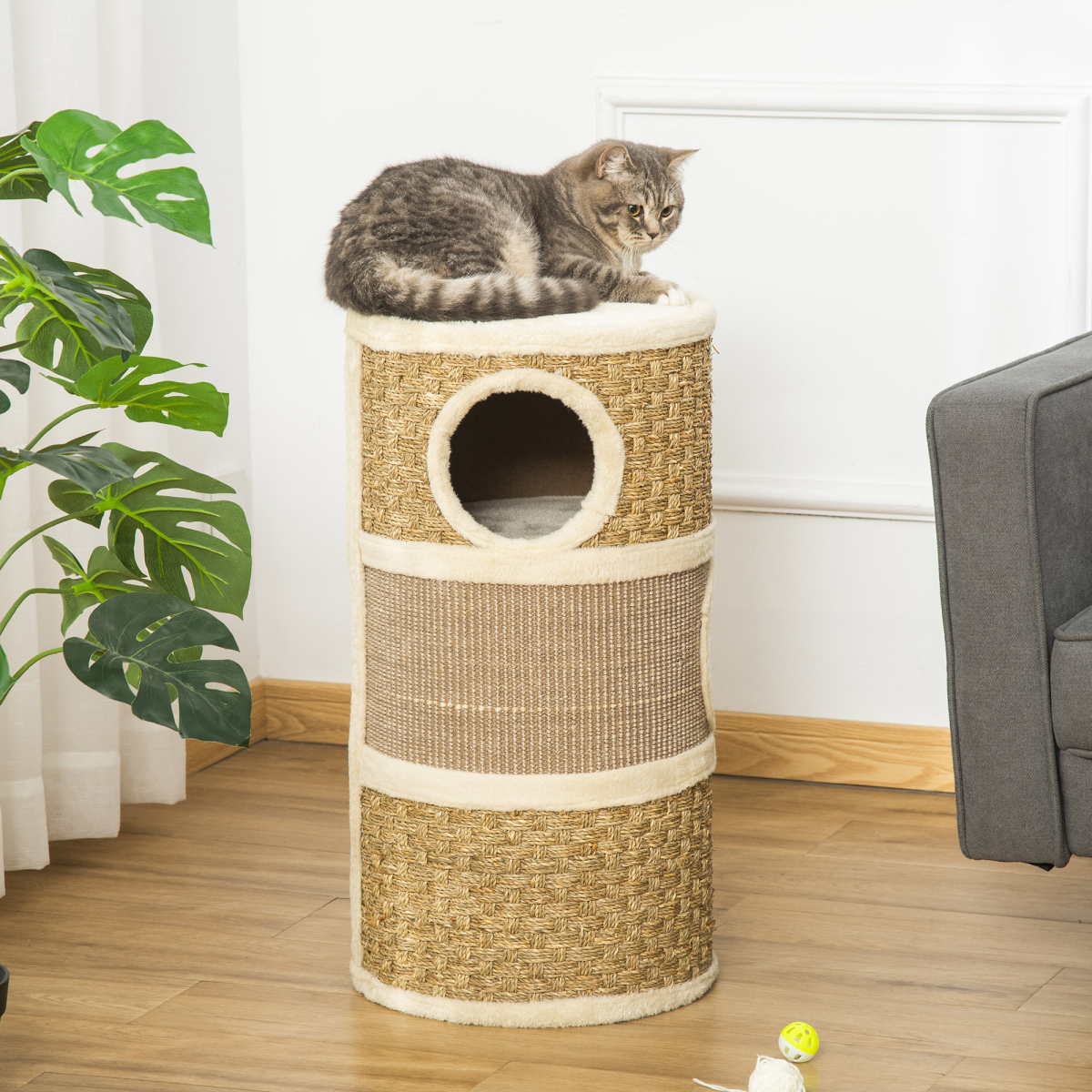 Cat Scratching Barrel Tree