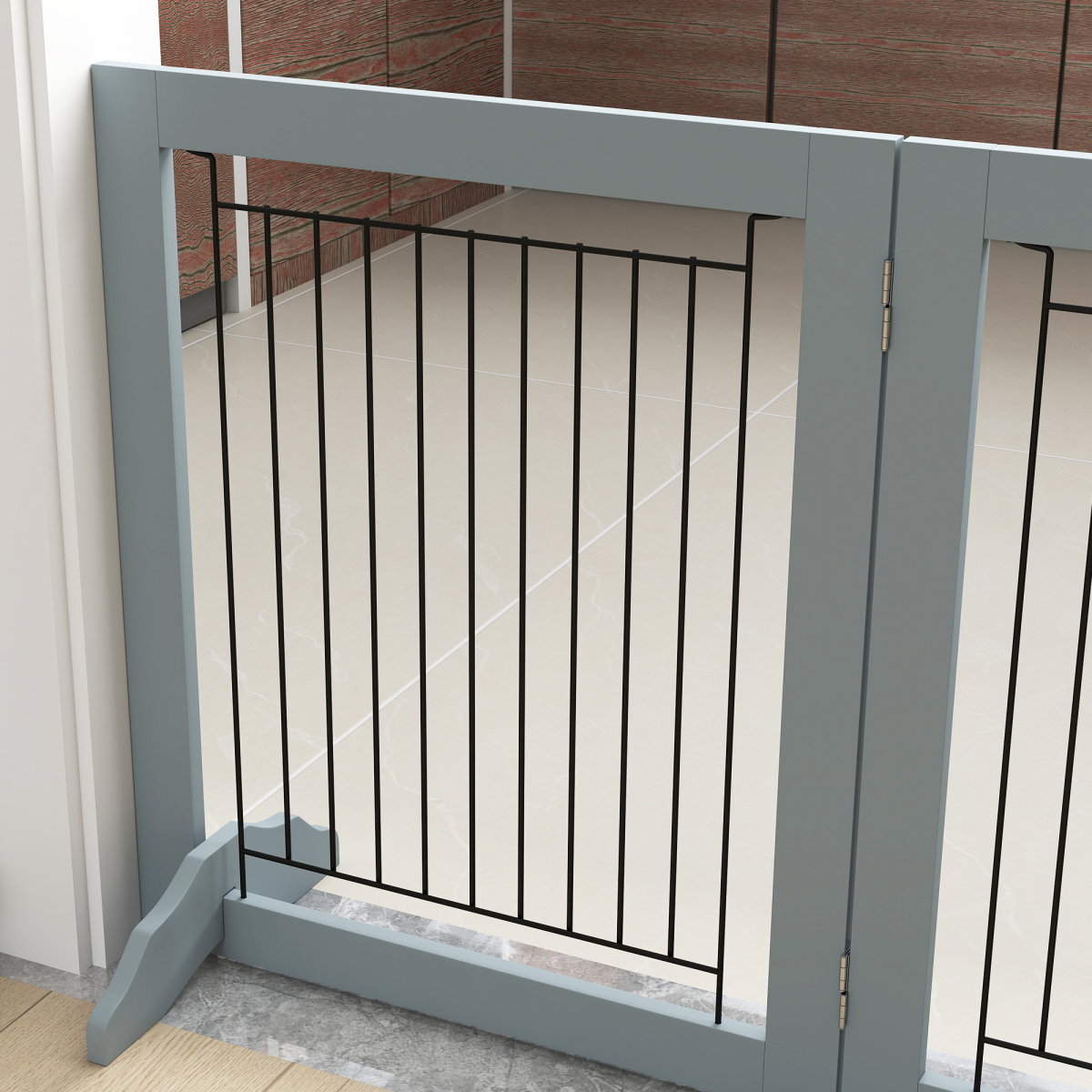Foldable Wooden Pet Gate, 3-Panel