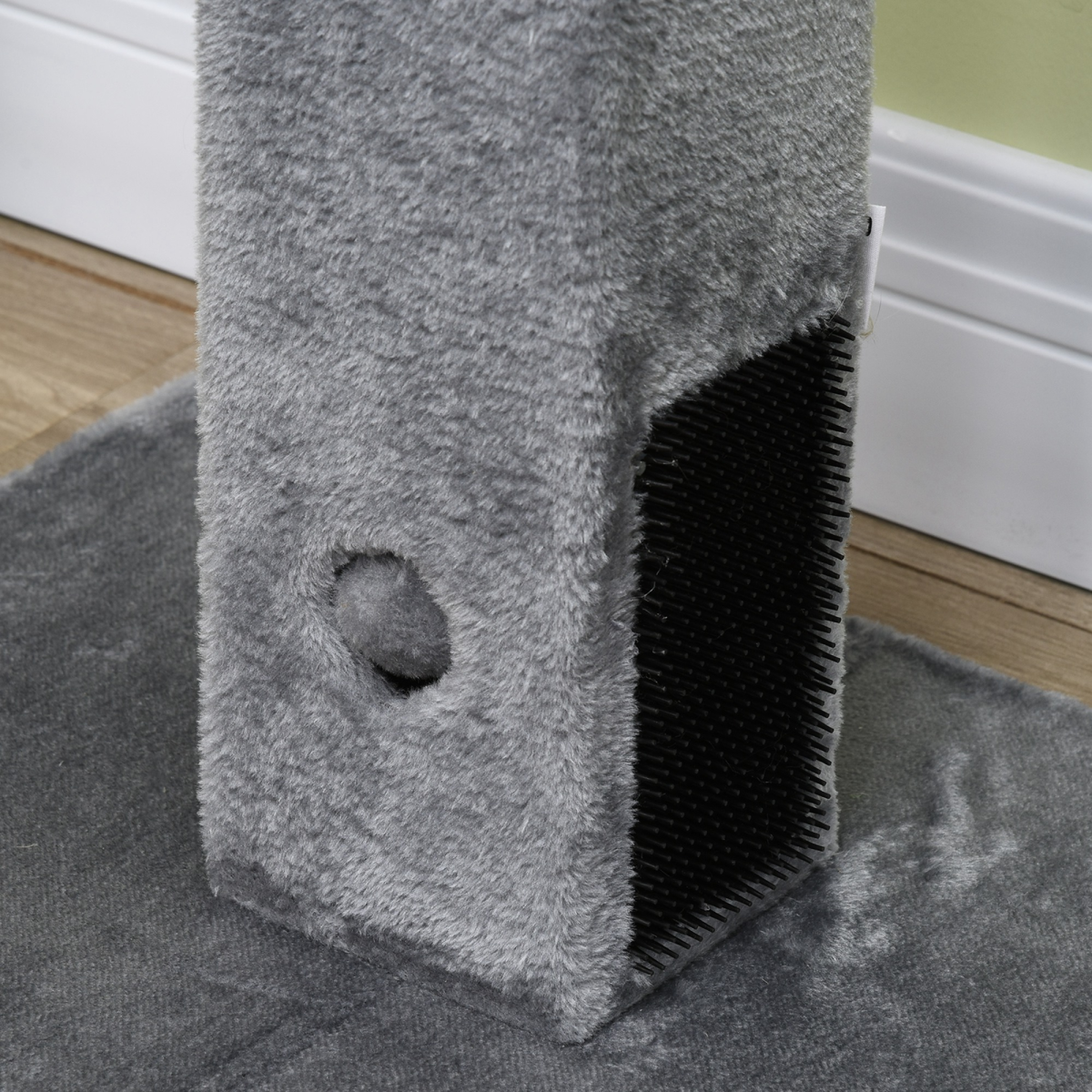 79cm Cat Scratching Post with Hanging Toy - Grey