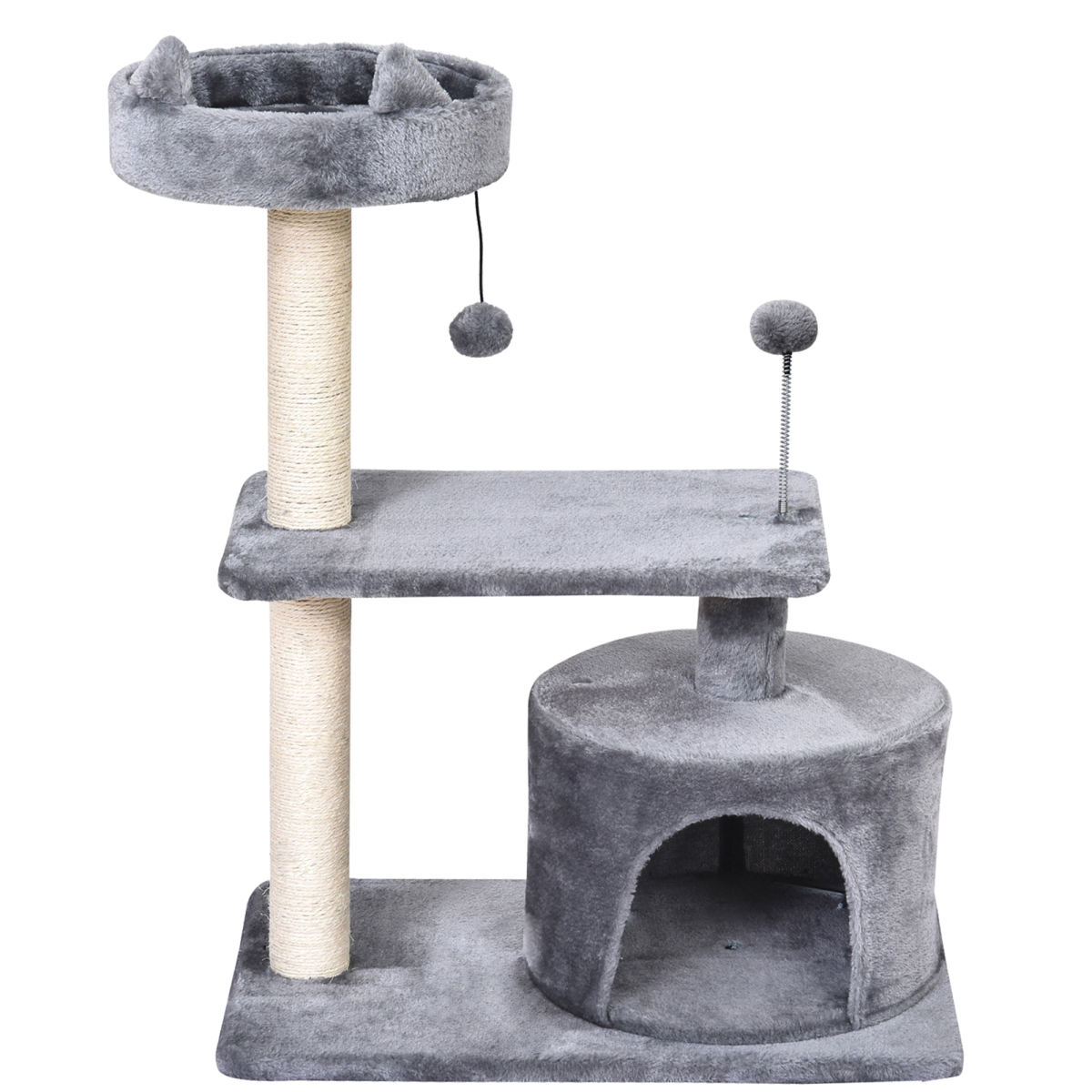 81cm Deluxe Cat Tree with Hideaway Hut