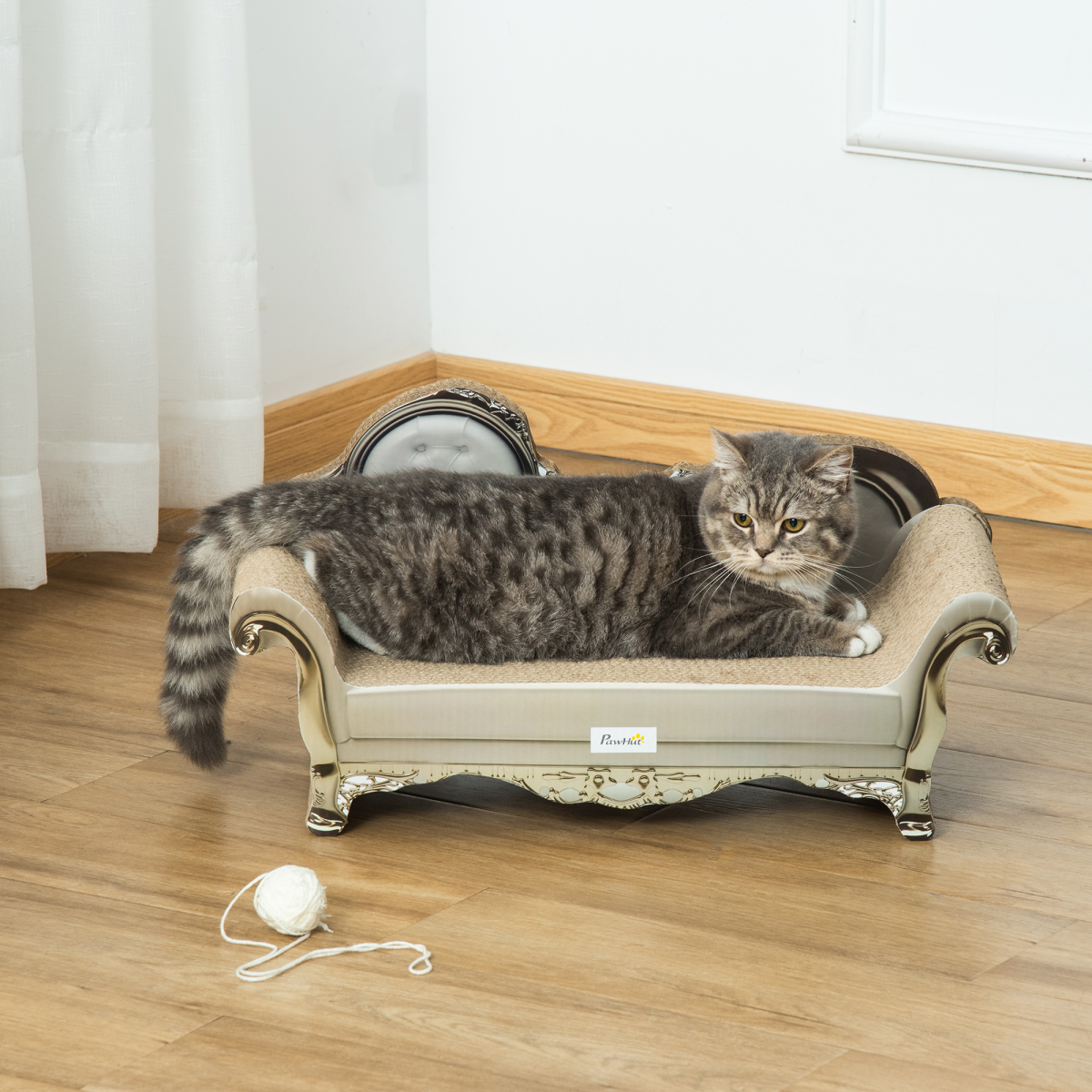 Cat Scratching Bed with Catnip - Brown