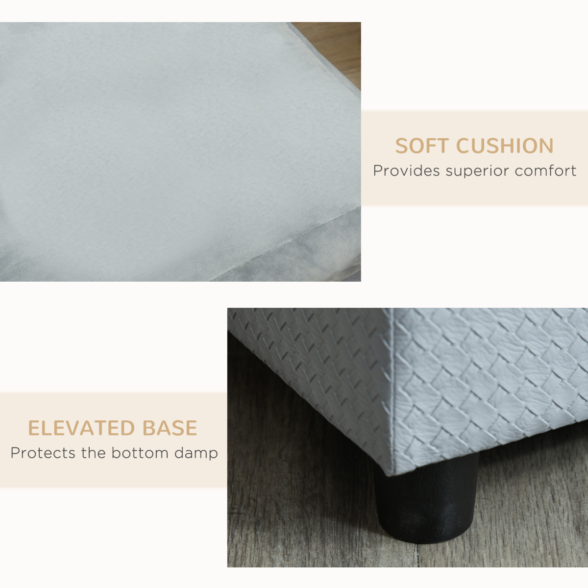 Pet Sofa with Storage - Light Blue