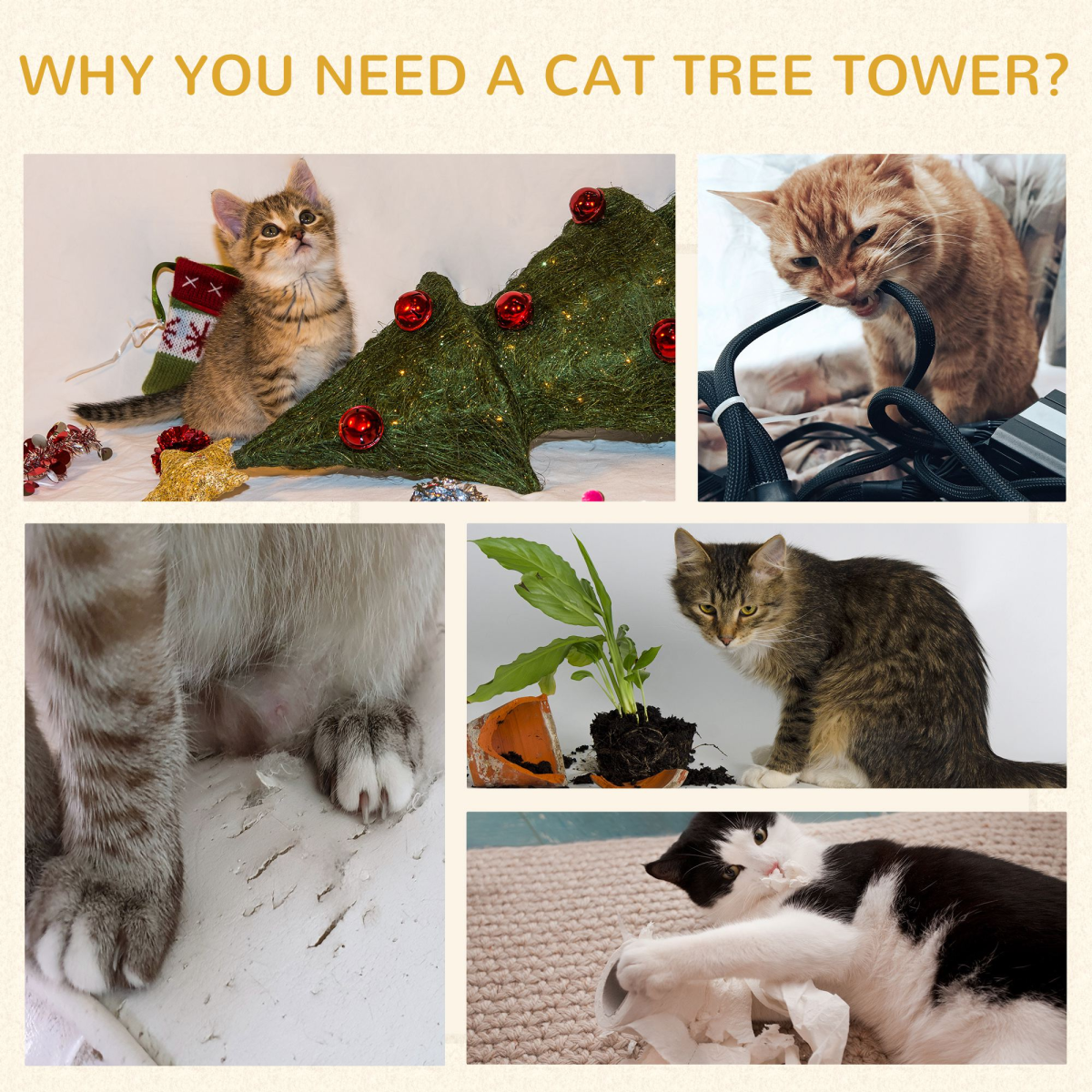 Cat Scratching Barrel Tree