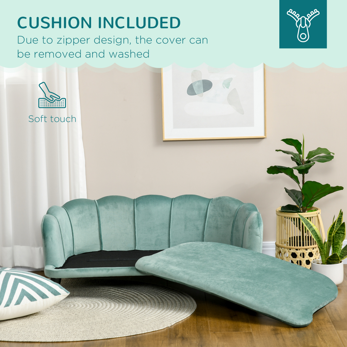 Dog Sofa Bed - Green