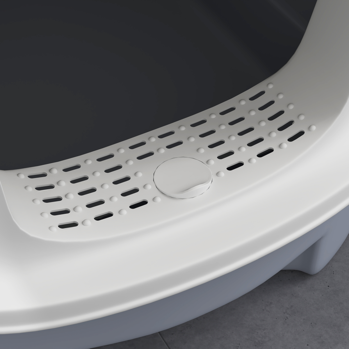 Hooded Cat Litter Box - Grey