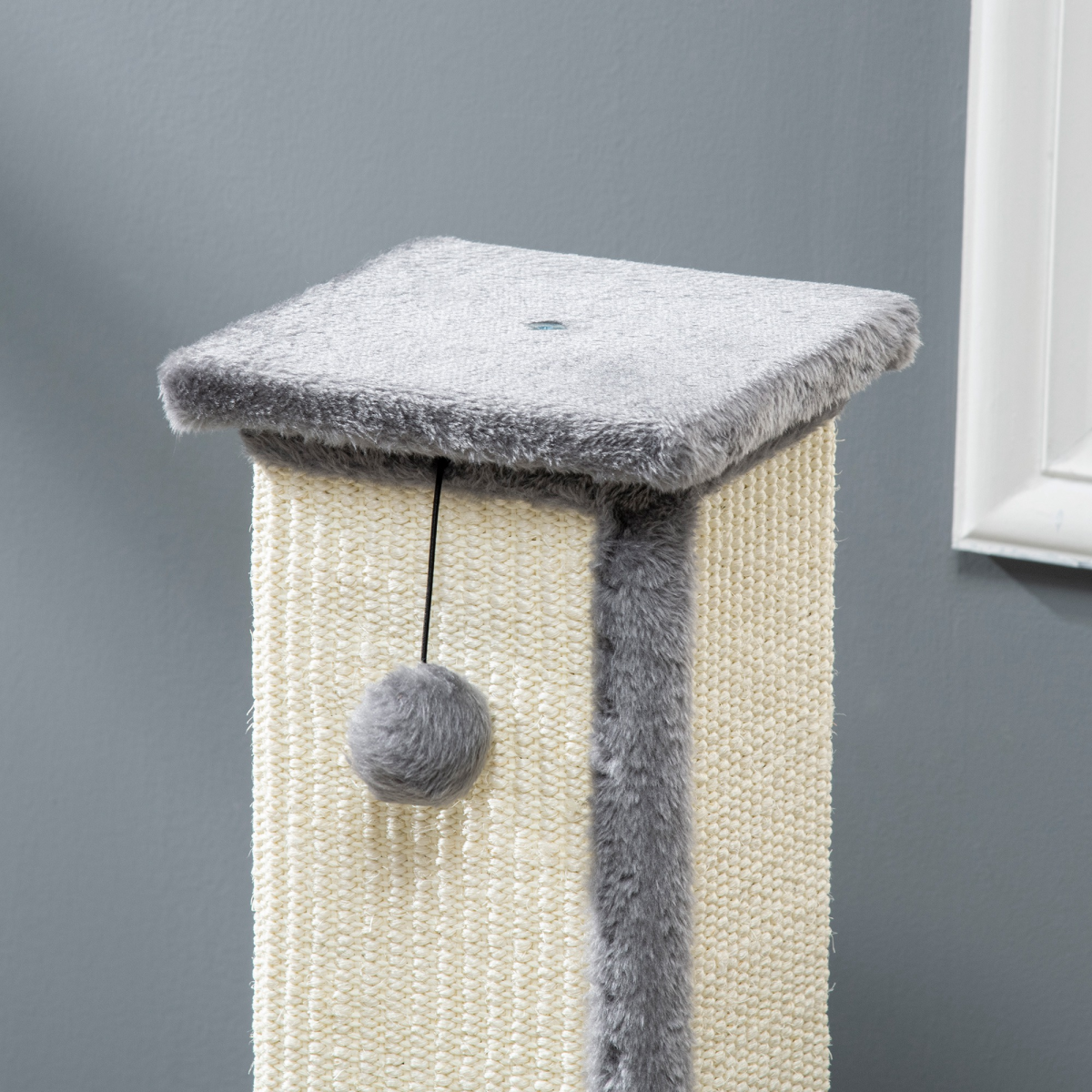 81cm Cat Scratching Post - Grey