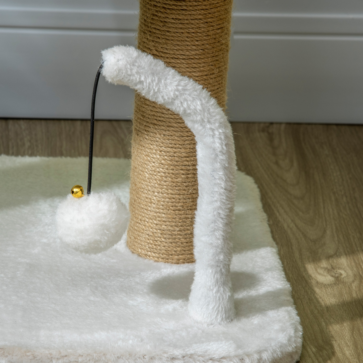 Compact Cat Tree with Hanging Toy Balls