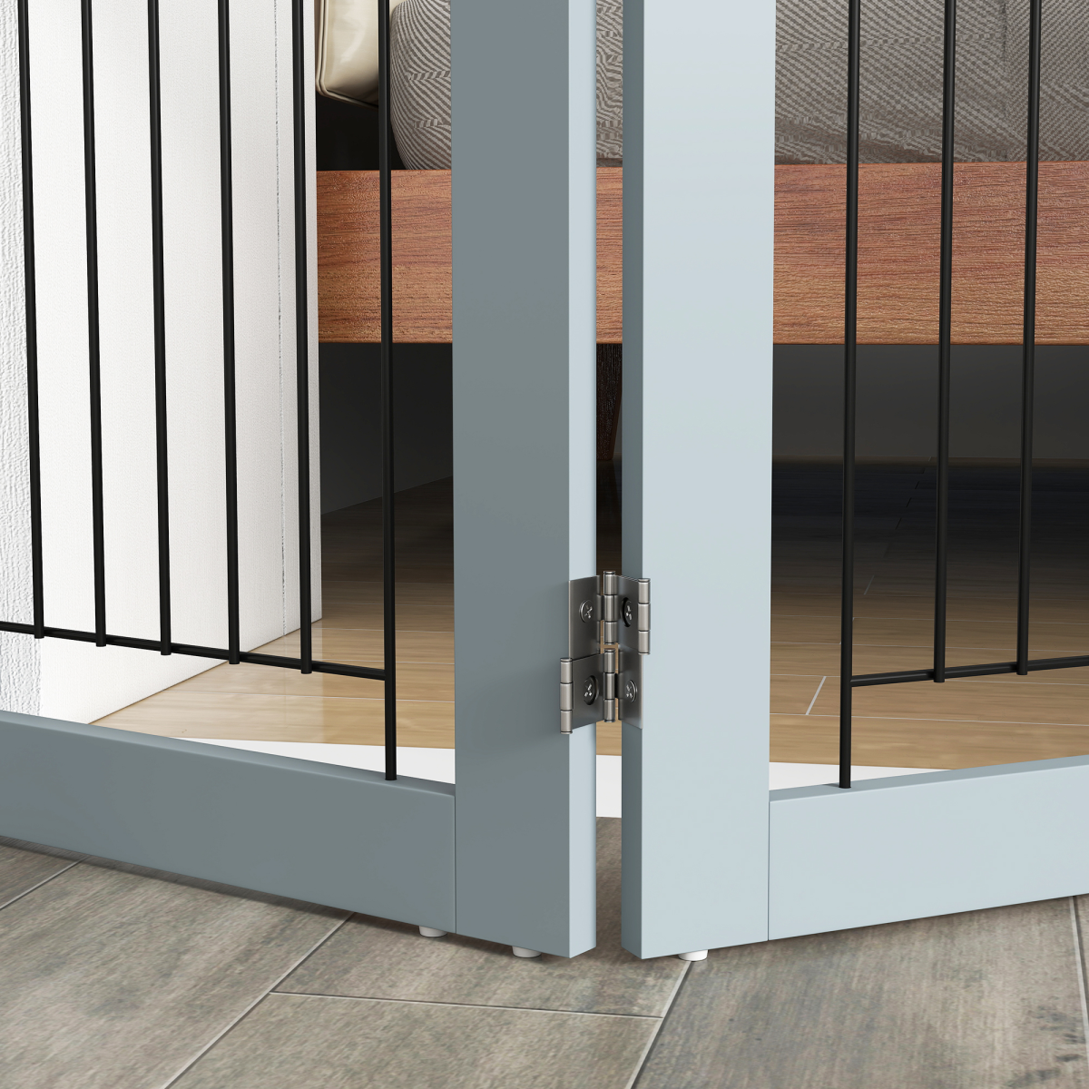 Foldable Wooden Pet Gate, 3-Panel