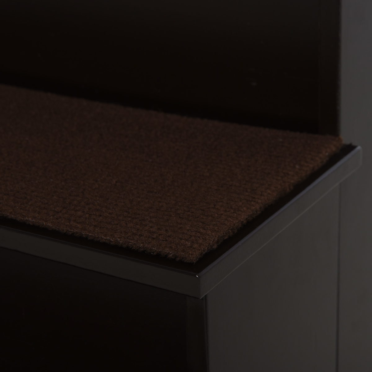 4-Step Wooden Pet Stairs with Plush Cushion