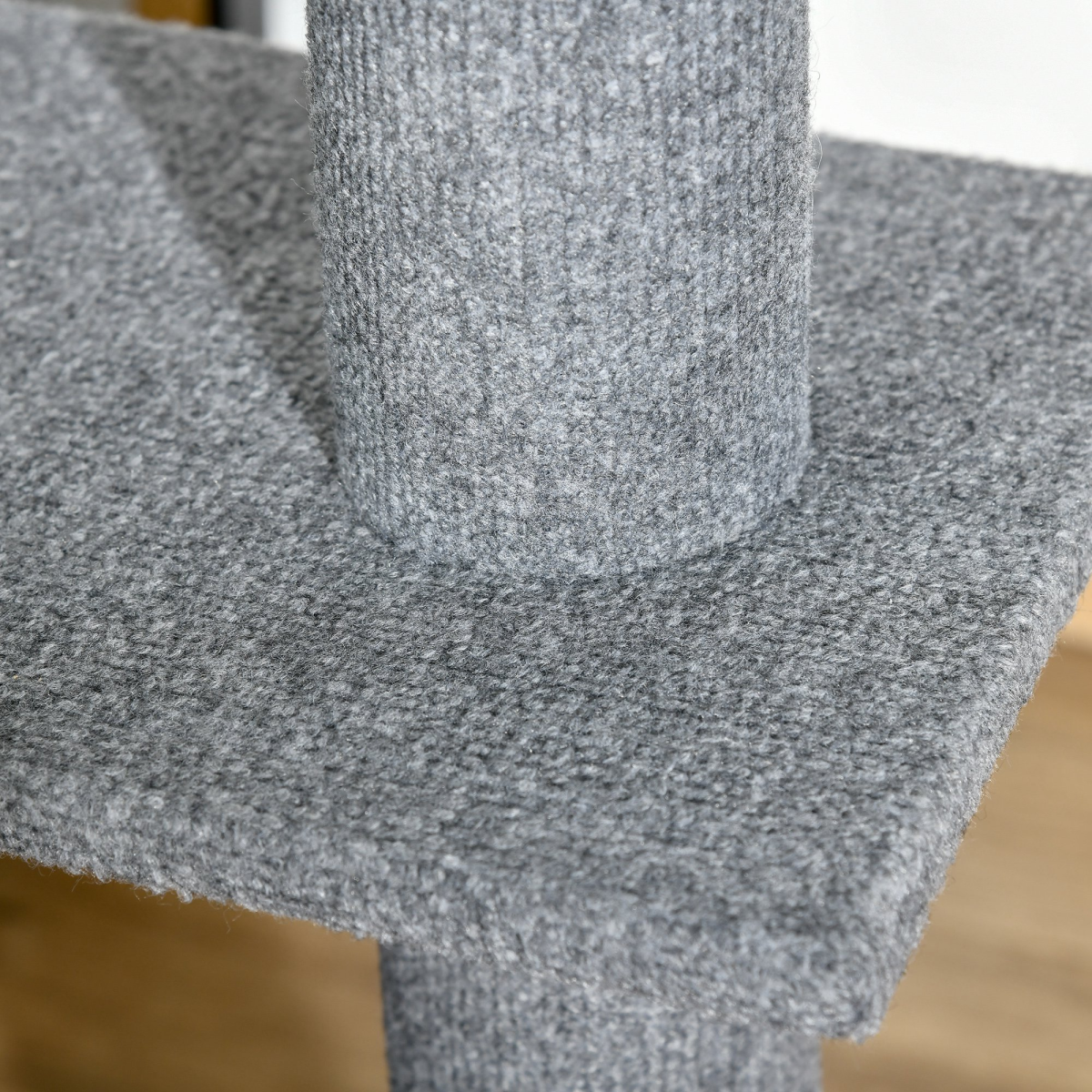 Floor-to-Ceiling Adjustable Cat Tree - Grey