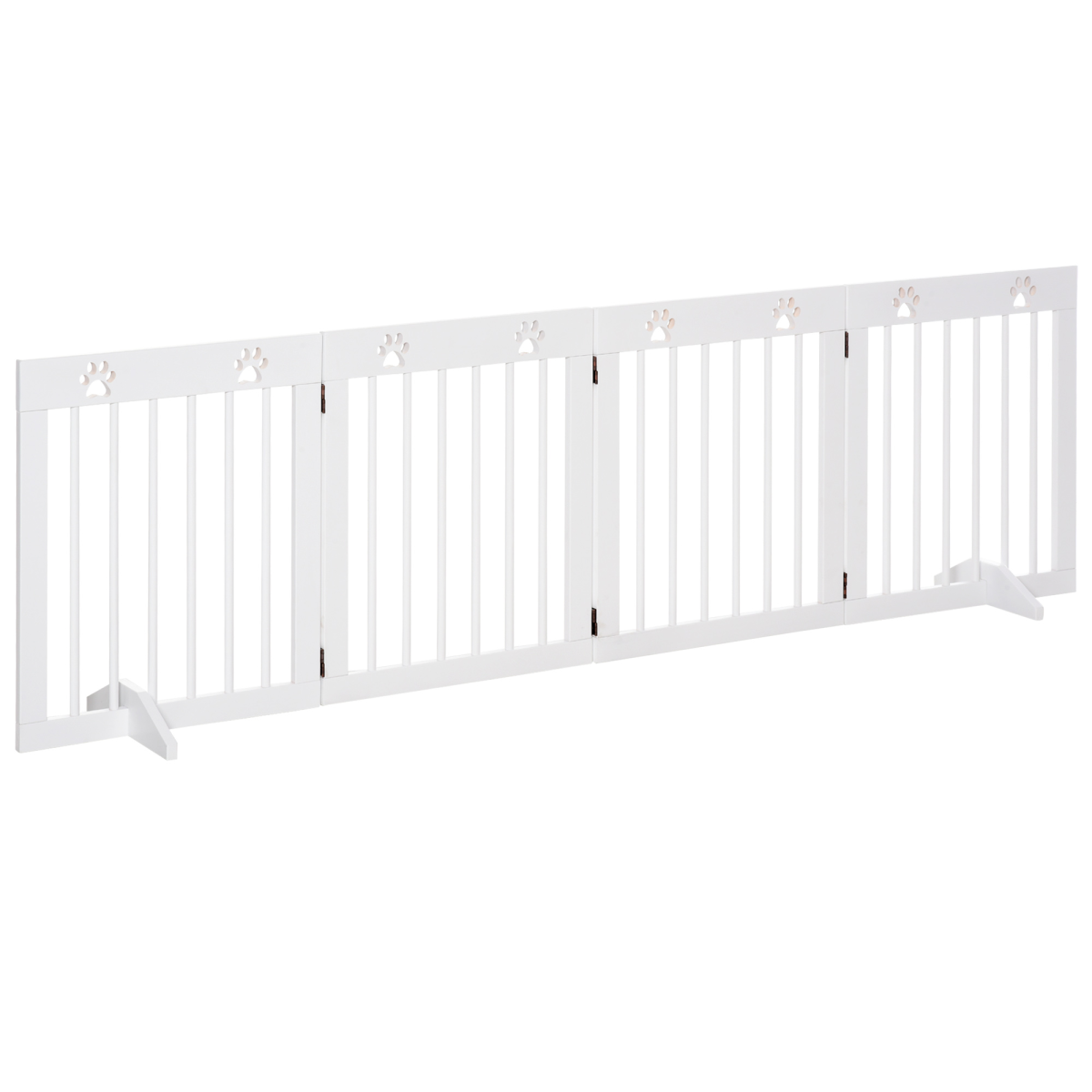 Foldable Wooden Pet Gate, 4-Panel - Wide