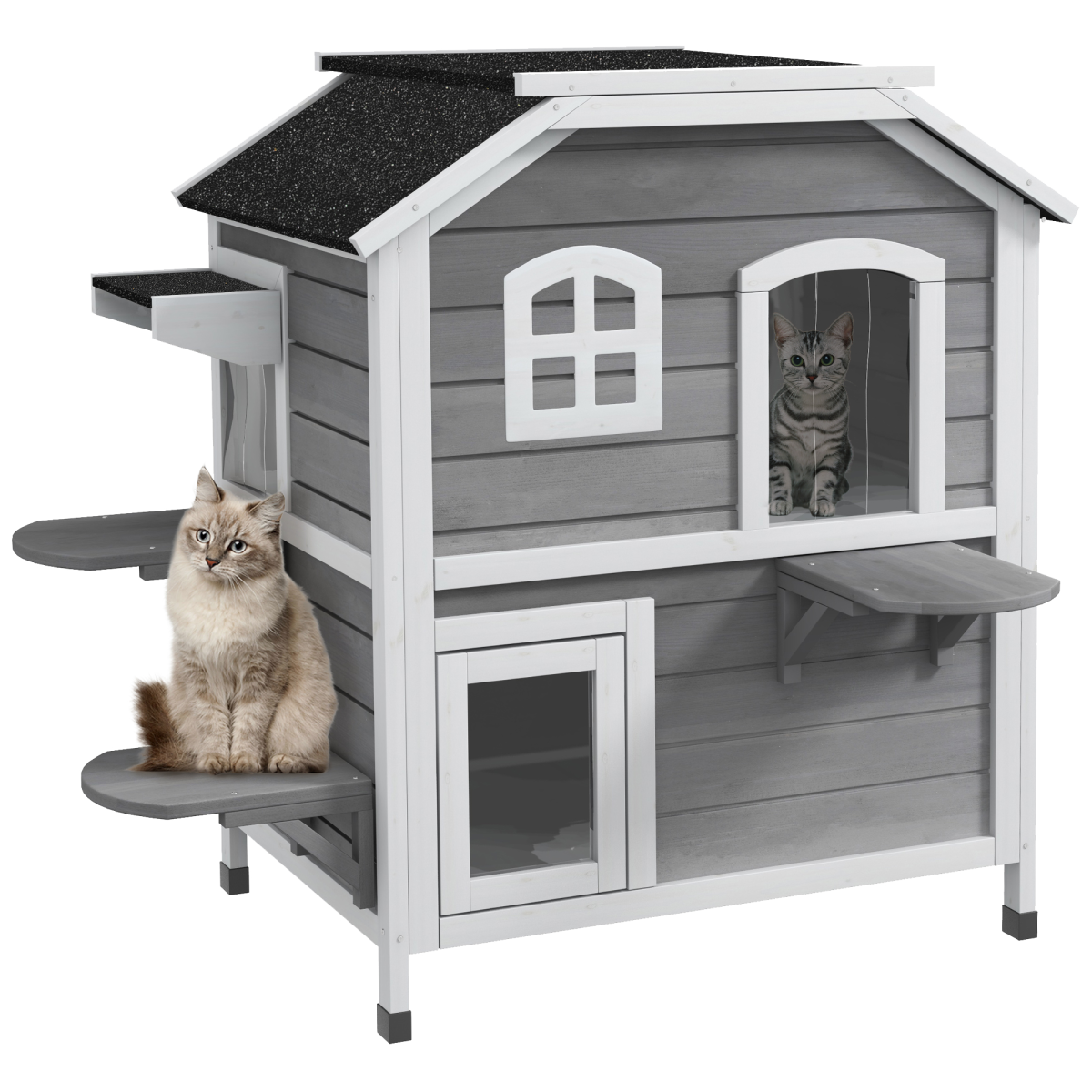 Outdoor/Indoor Cat Condo - Grey
