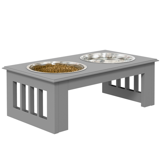 Elevated Dog Feeder, Compact - Grey