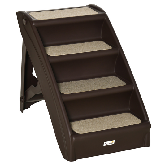 Non-Slip Pet Stairs - Brown
