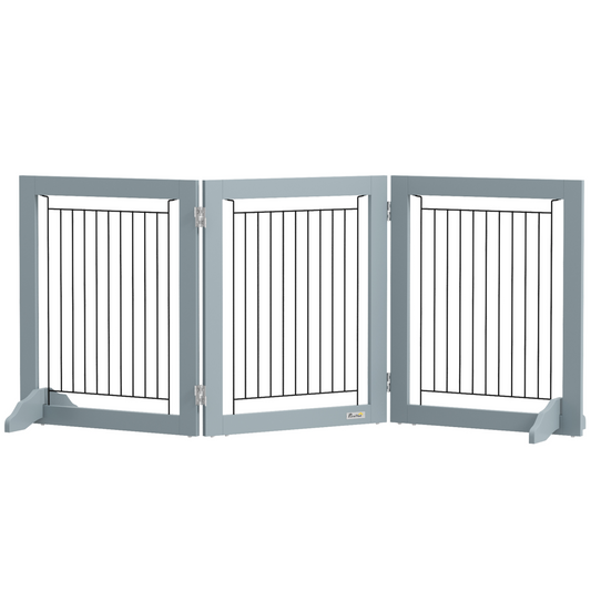 Foldable Wooden Pet Gate, 3-Panel