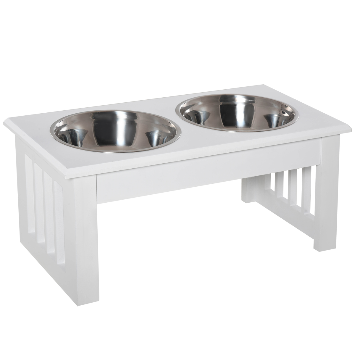 Elevated Dog Feeder, Small - White