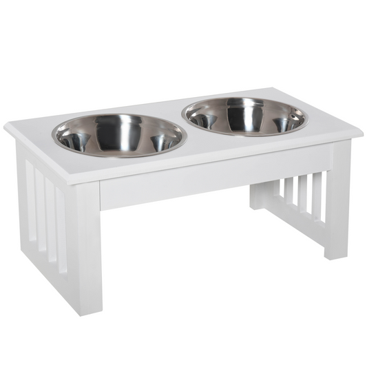 Elevated Dog Feeder, Small - White