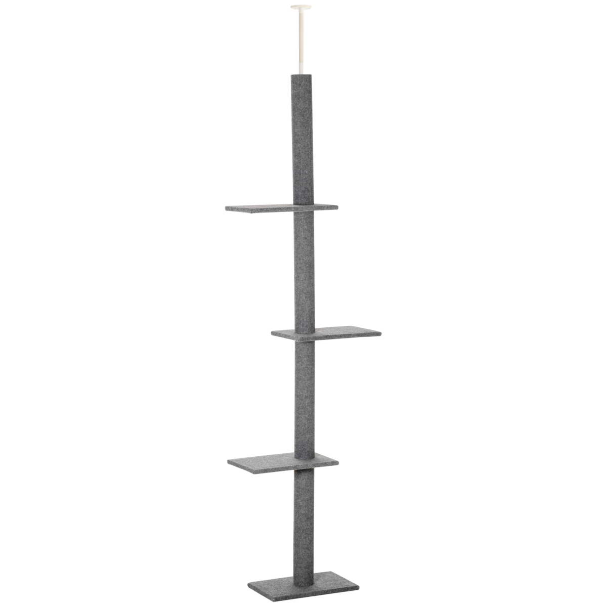 Floor-to-Ceiling Adjustable Cat Tree - Grey