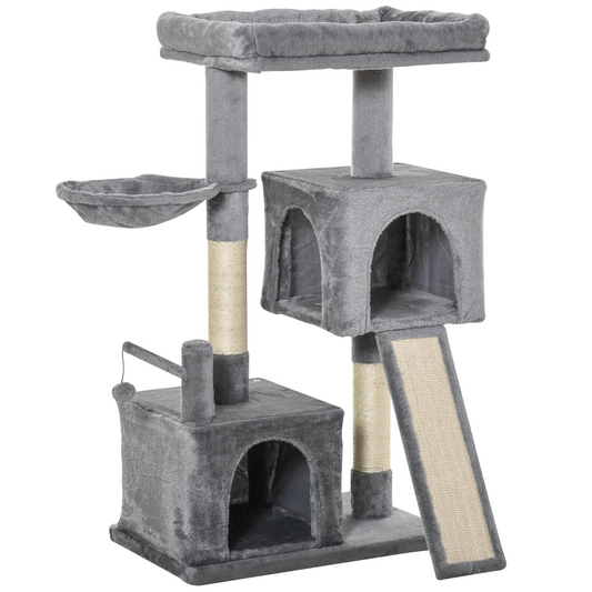Cat Tree Tower w/ Sisal Scratching Posts Pad Hanging Ball Perch Condo Hammock