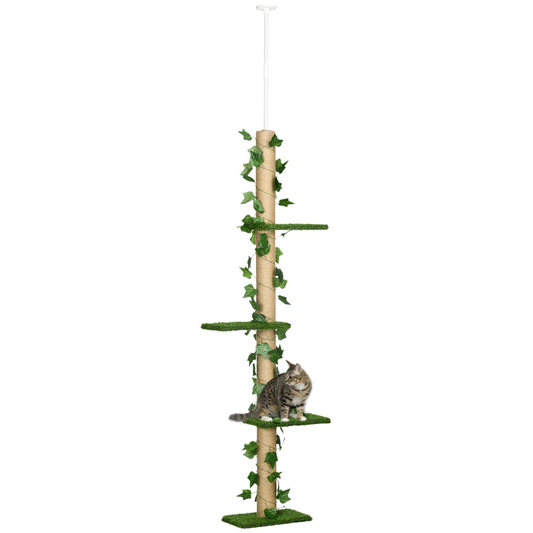 Floor-to-Ceiling Cat Tree - Green