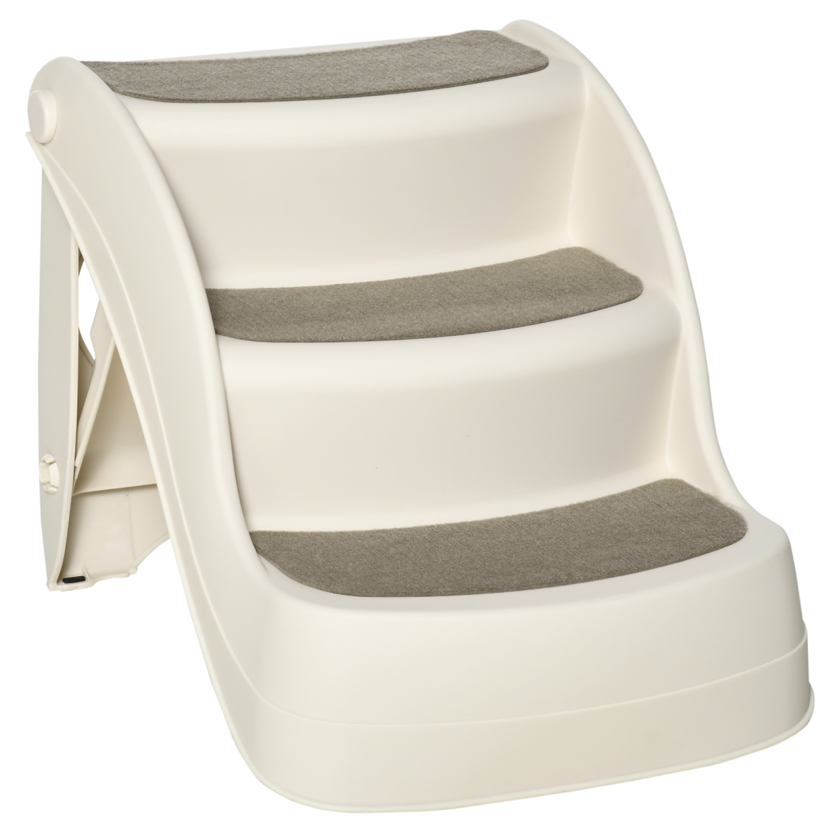 3-Step Non-Slip Pet Stairs - Cream