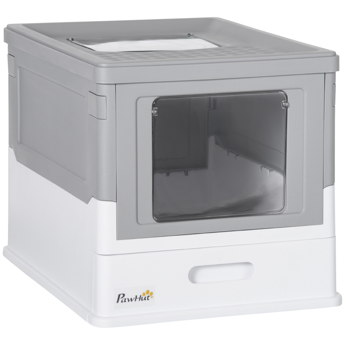 Portable Hooded Cat Litter Box - Grey