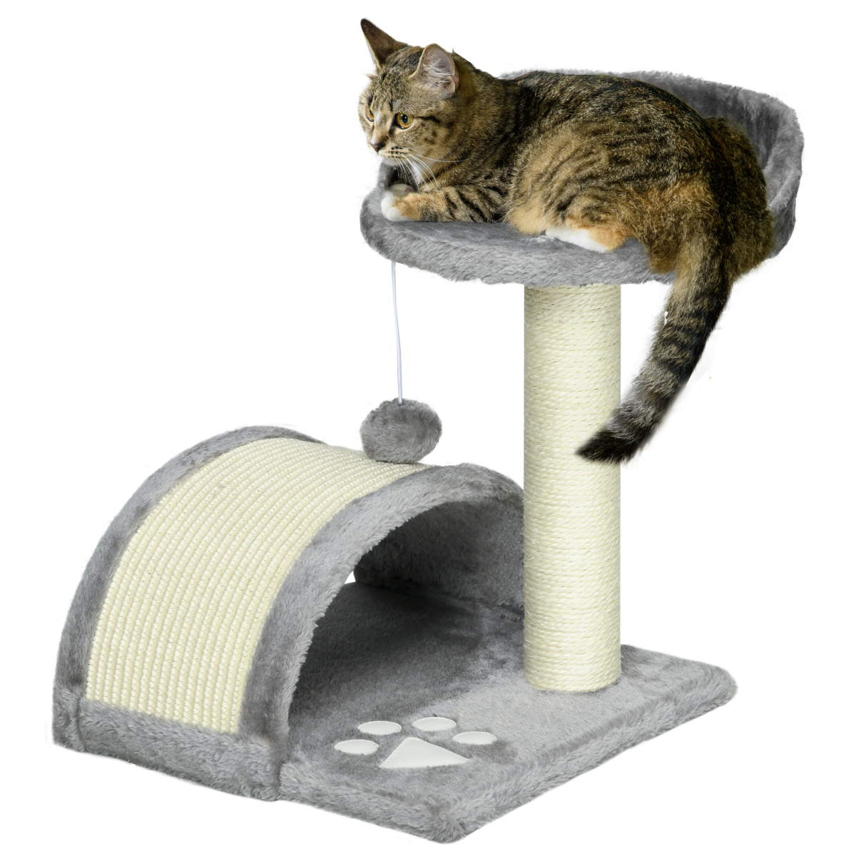 Kitten Activity Centre Cat Tree - Beige/Grey