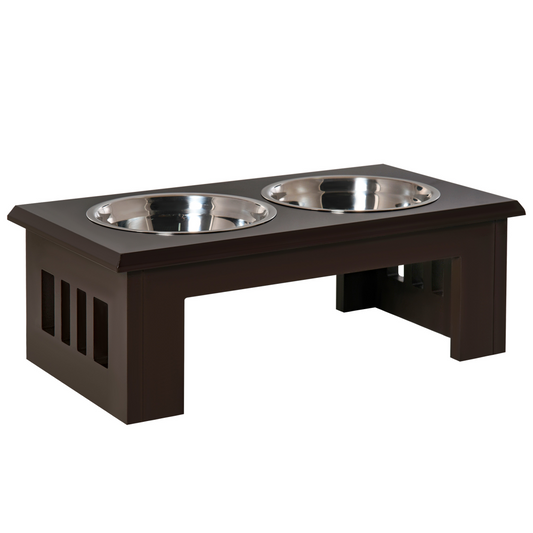 Elevated Dog Feeder, Medium - Brown